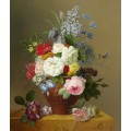 Рози, макове, люляк и други цветя в теракотна ваза (1820) РЕПРОДУКЦИИ НА КАРТИНИ